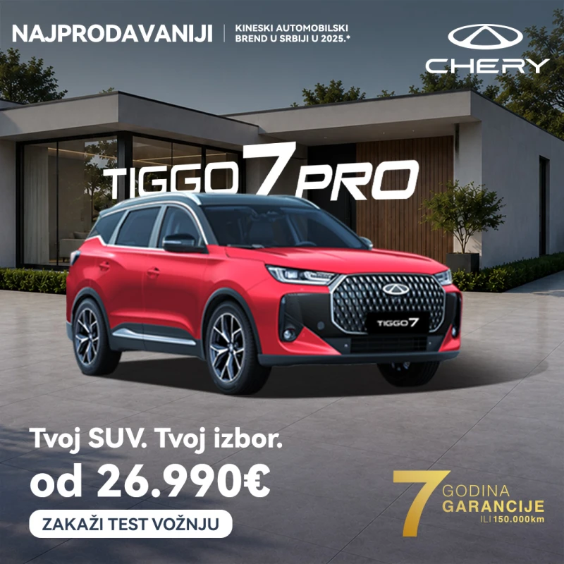 Tiggo 7 Pro ili Tiggo 8 Pro? Tvoj SUV. Tvoj izbor.